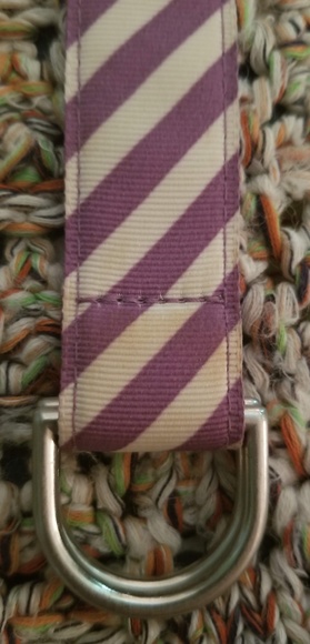 Anthropologie Lavender Striped Belt Medium - Picture 3 of 3